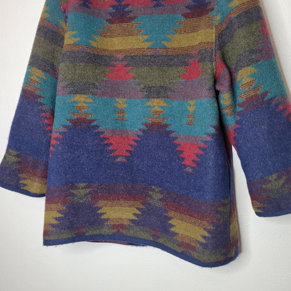 Vintage Wool Blend Aztec Print Jacket Women's Size Large - Picture 3 of 8